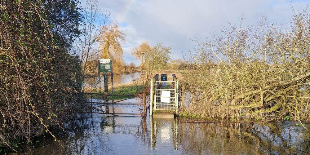 Flooded Thames Path
